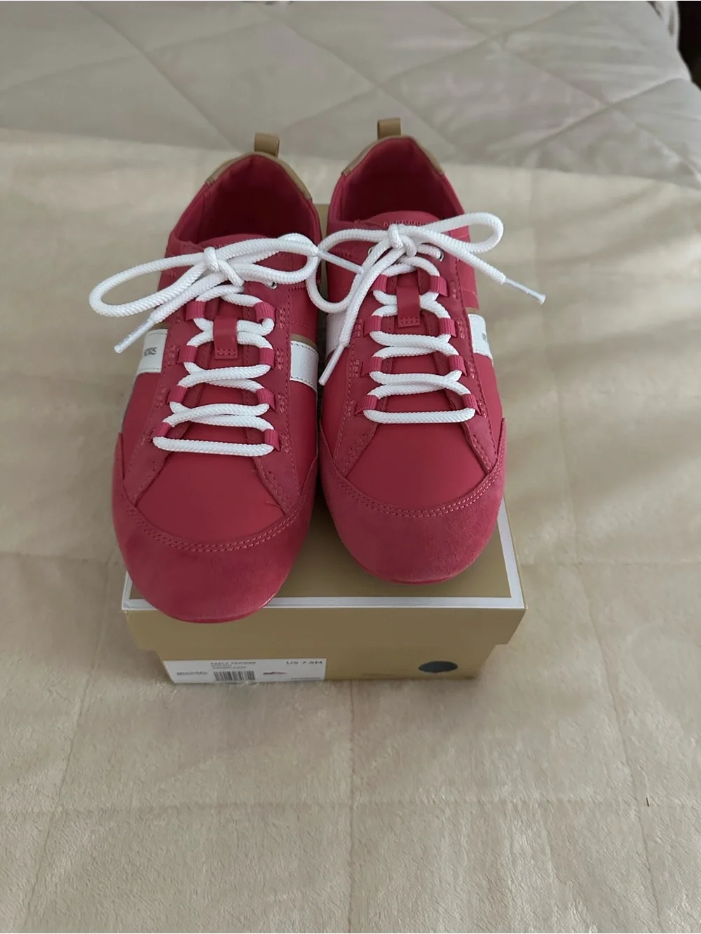 Michael Kors Pink Lace-Up Women's Sneakers with White Accents